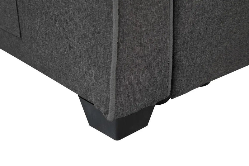 William - Sleeper Sofa With 2 USB Charging Ports And 4 Accent Pillows - Gray by HouseOfZazla