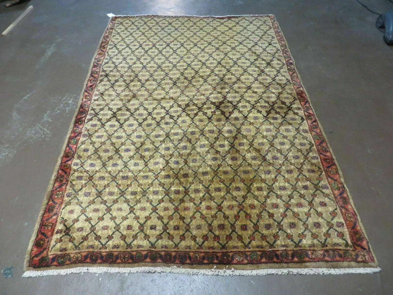 4' X 6' Handmade Indian Allover Wool Rug Camel Hair Color #119 by Jewel Rugs