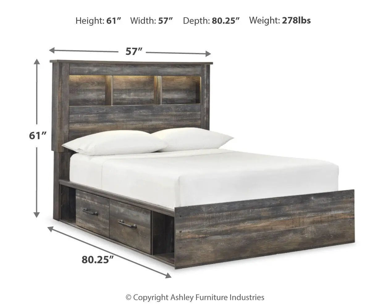 Drystan - Panel Bookcase Bed by Unique Piece Furniture