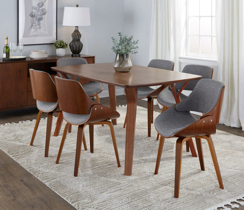Folia Fabrizzi - 7 Piece Mid Century Modern Dining Set by HouseOfZazla