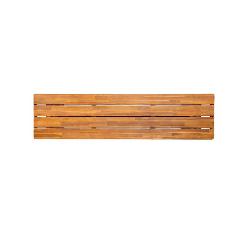 Outdoor 1pcs Acacia Wood Bench, Teak Finish by HouseOfZazla