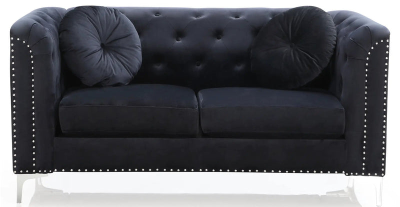 Stylish Sloped Arm Loveseat by Unique Piece Furniture