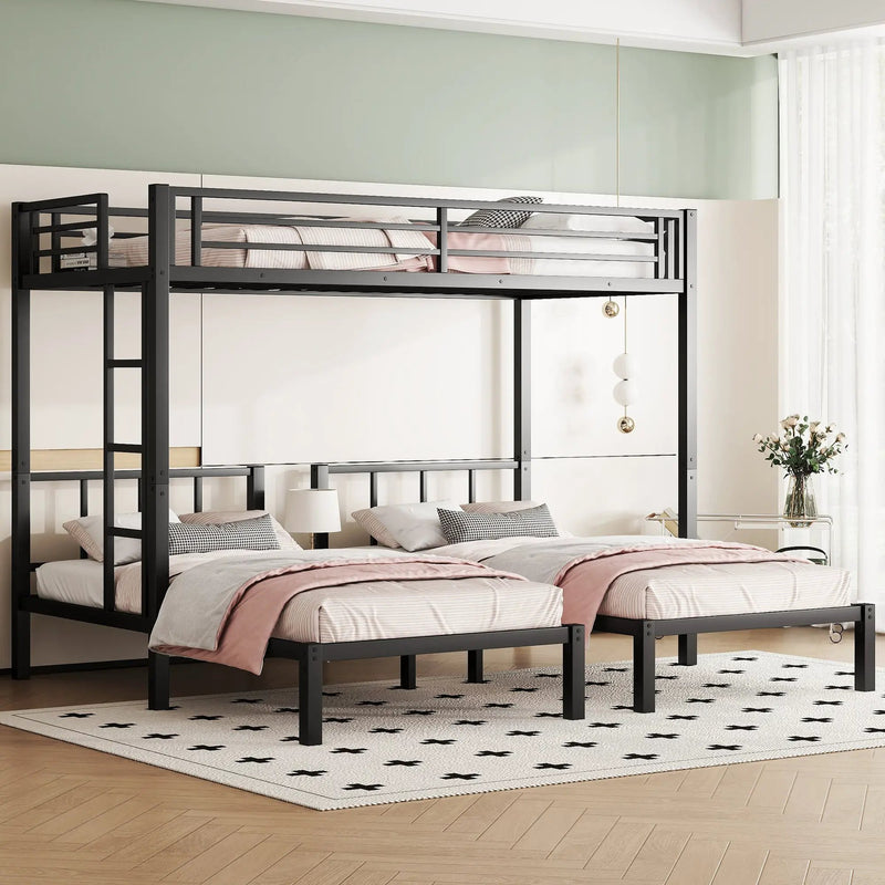 Metal Triple Bunk Bed for Kids by HouseOfZazla
