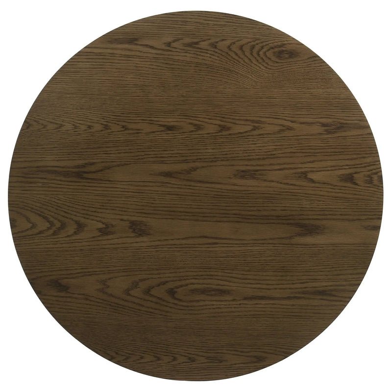 Kessler Round Sculptural Wood Coffee Table Brown by Unique Piece Furniture
