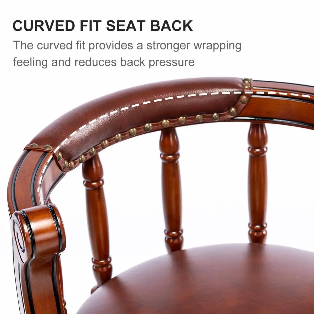 Swivel Cow Top Wooden Bar Stool, 360 Degree Swivel Bar Height Chair With Backs For Home Kitchen Counter by HouseOfZazla