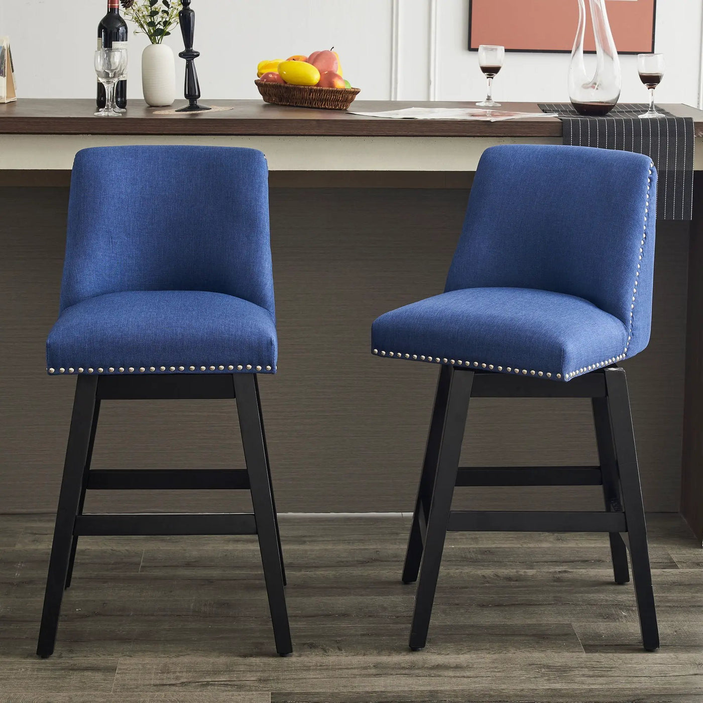 Upholstered Swivel Bar Stool by HouseOfZazla