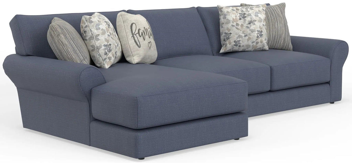 Cape May - Sofa Chaise With Comfort Coil Seating And 5 Accent Pillows Included by Unique Piece Furniture