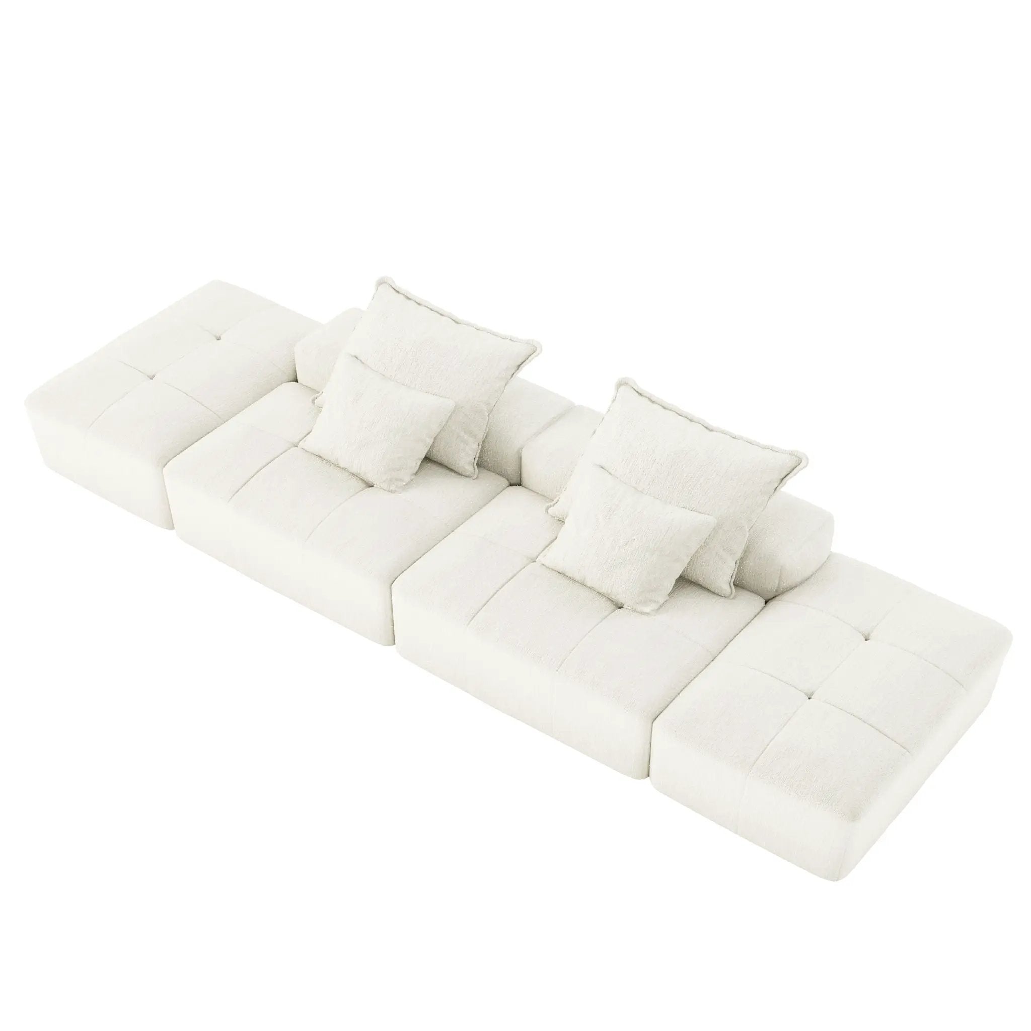 Modern Oversized DIY Combination Modular Sectional Sofa With Pillows by HouseOfZazla