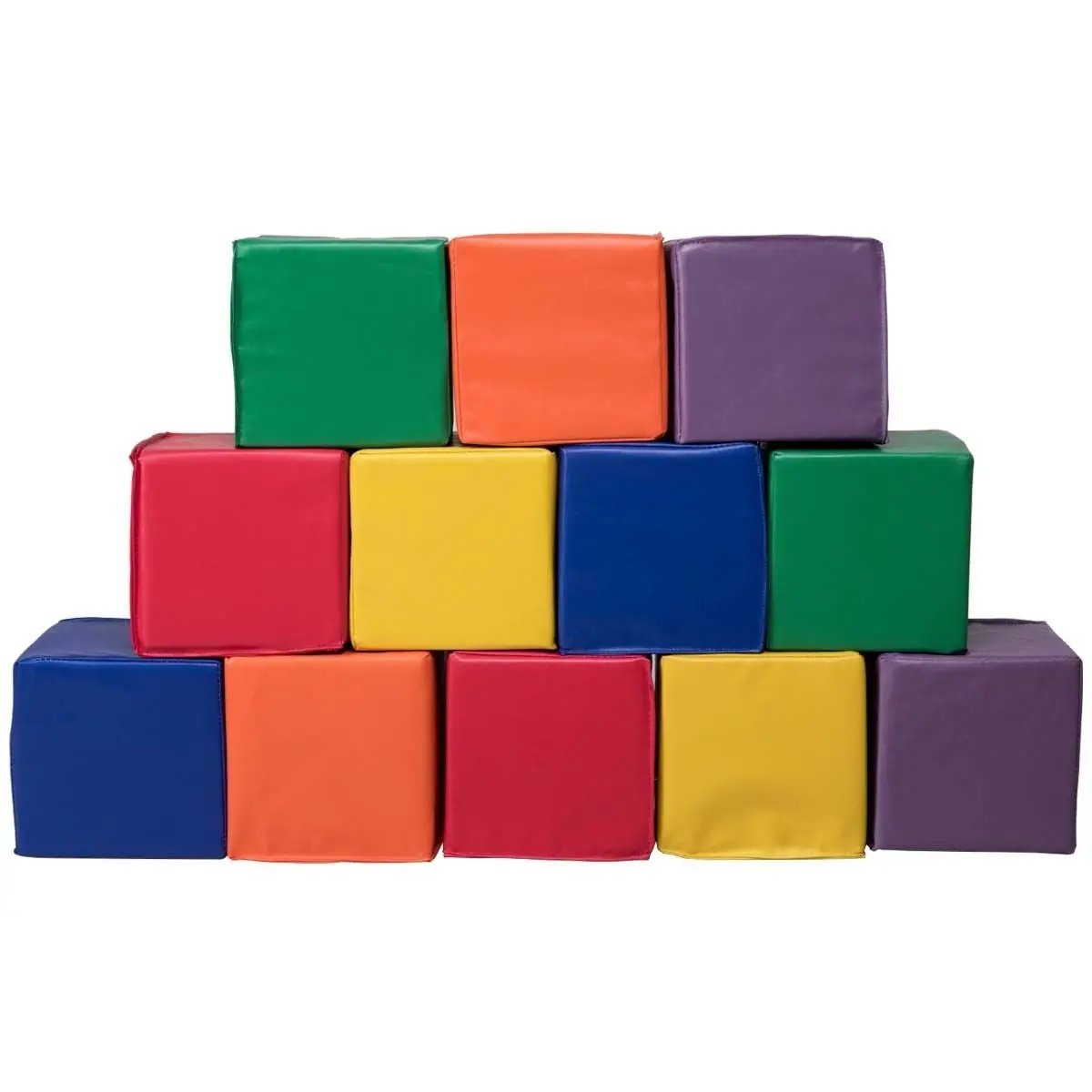 12 Pieces 8 Inch PU Foam Big Building Blocks for Kids by DirectDeals
