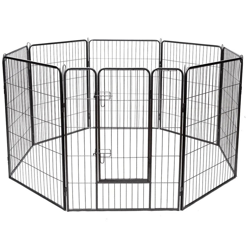 8 Metal Panel Heavy Duty Pet Playpen Dog Fence with Door by DirectDeals