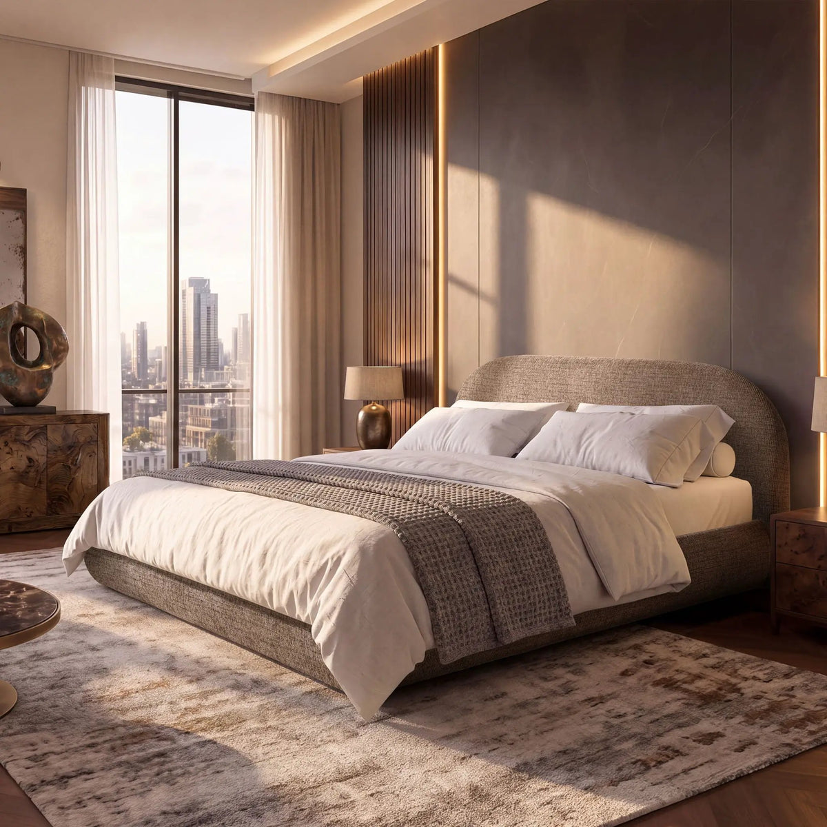 Archie Puffy Grounded - Upholstered Platform Bed, photo 39 of 49