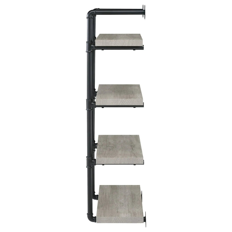 Elmcrest 24-inch 4-shelf Wall Bookshelf Grey Driftwood by Unique Piece Furniture