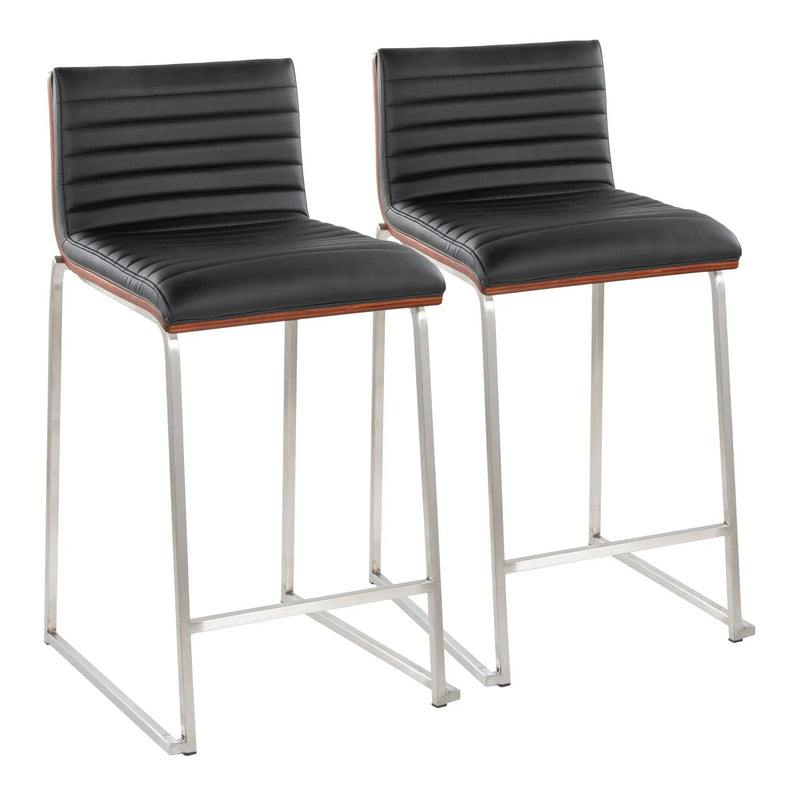 Mason Mara - Contemporary Fixed Height Counter Stool (Set of 2) by HouseOfZazla
