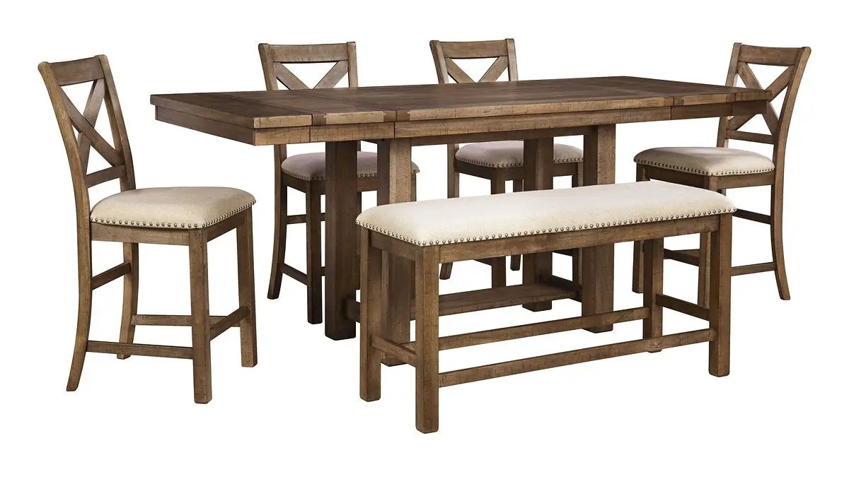 Moriville - Rectangular Dining Table Set - Counter Height by Unique Piece Furniture