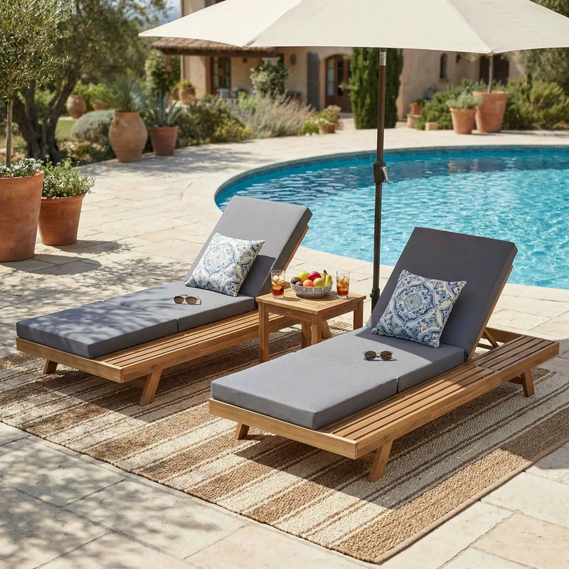 Lounge Chaise Set with Space Available on One Side by HouseOfZazla