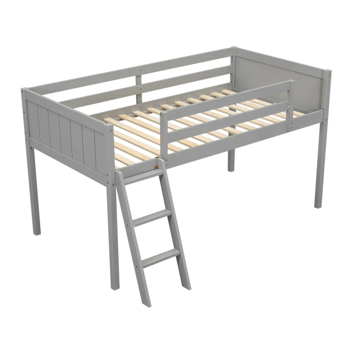 Low Loft Bed With Adjustable Ladder by HouseOfZazla