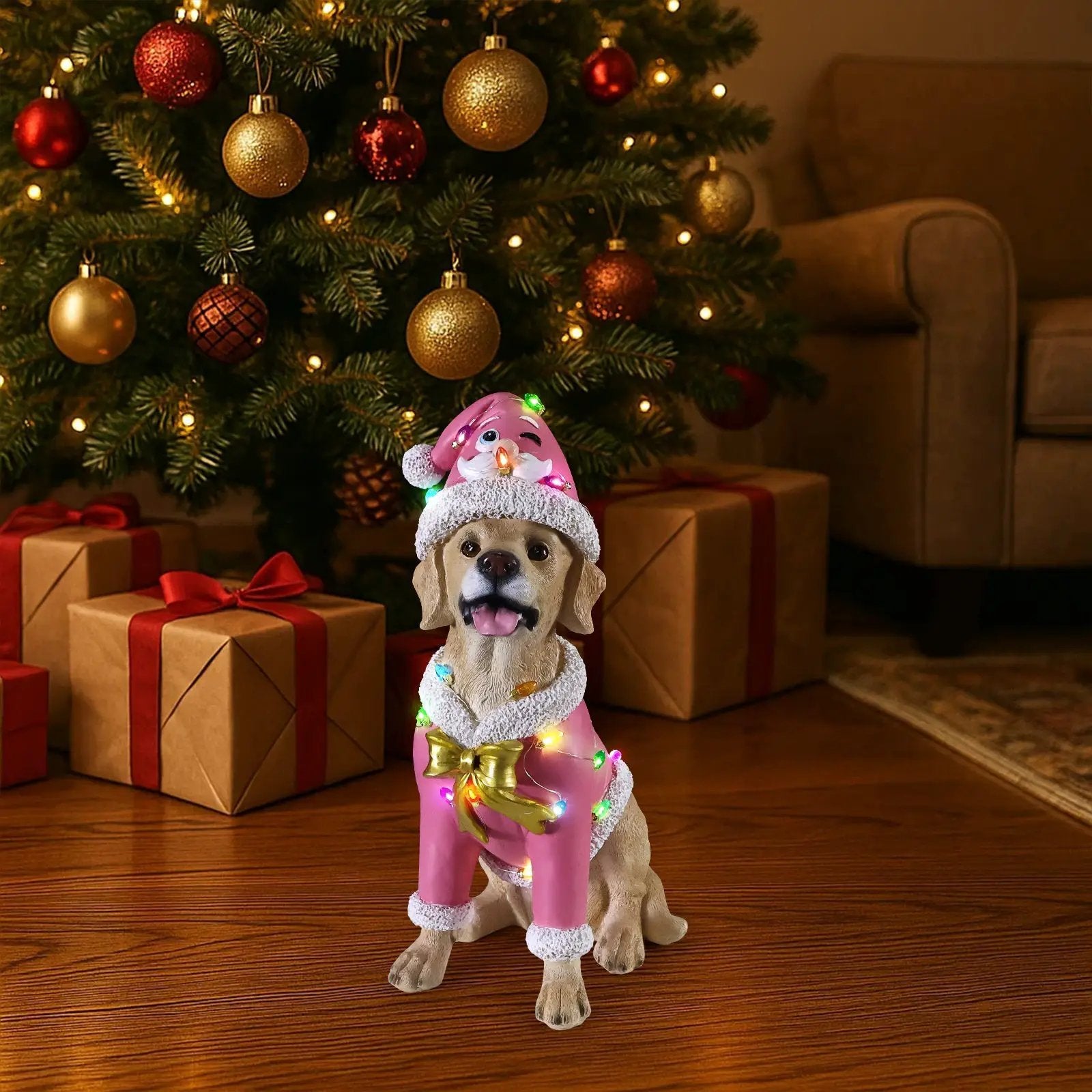 Christmas Labrador Retriever Statue by HouseOfZazla