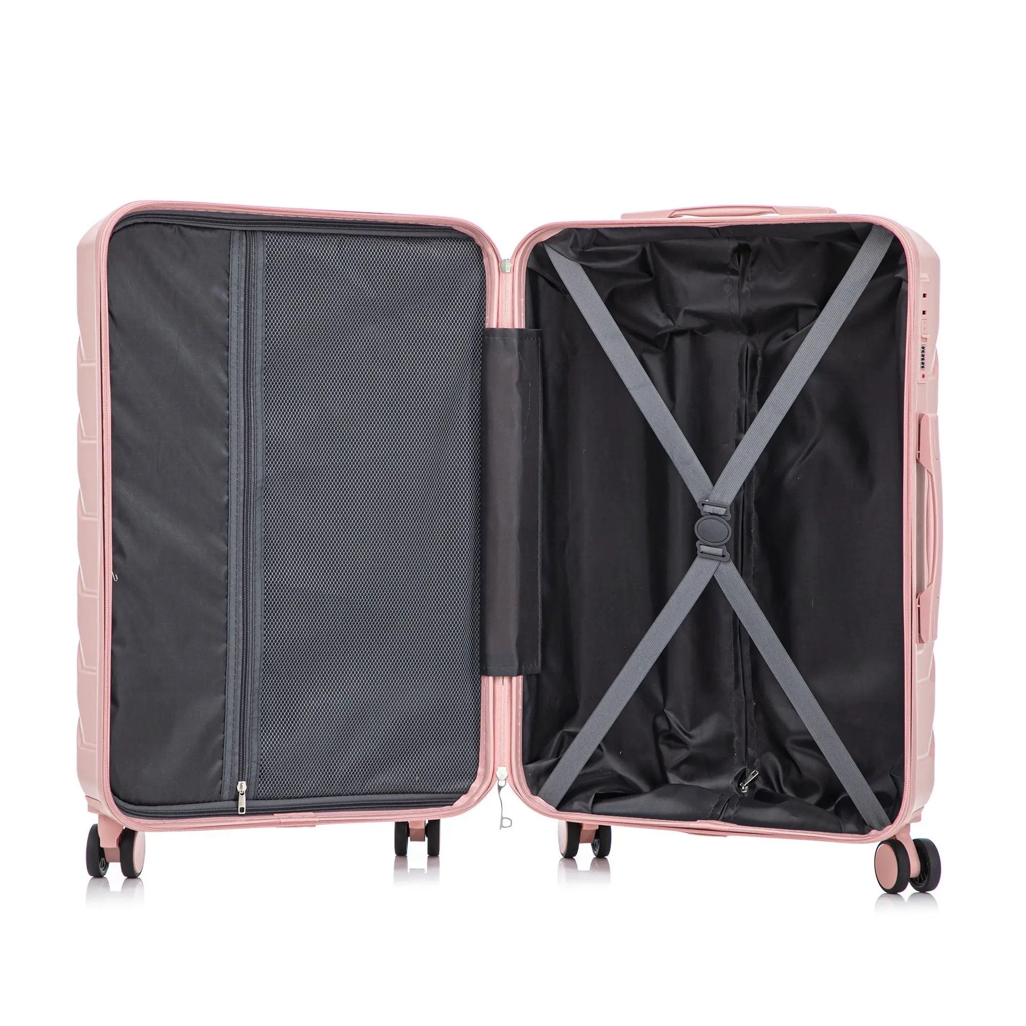 3 Pieces Set 20" / 24" / 28" Spinner Wheel Luggage With Combination Lock by HouseOfZazla