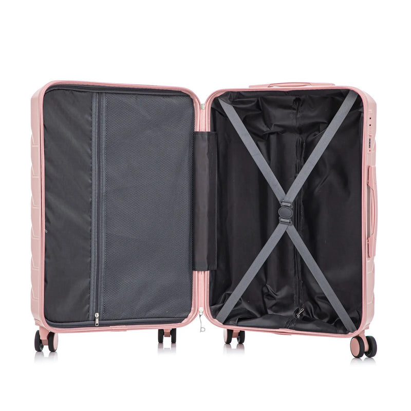 3 Pieces Set 20" / 24" / 28" Spinner Wheel Luggage With Combination Lock by HouseOfZazla