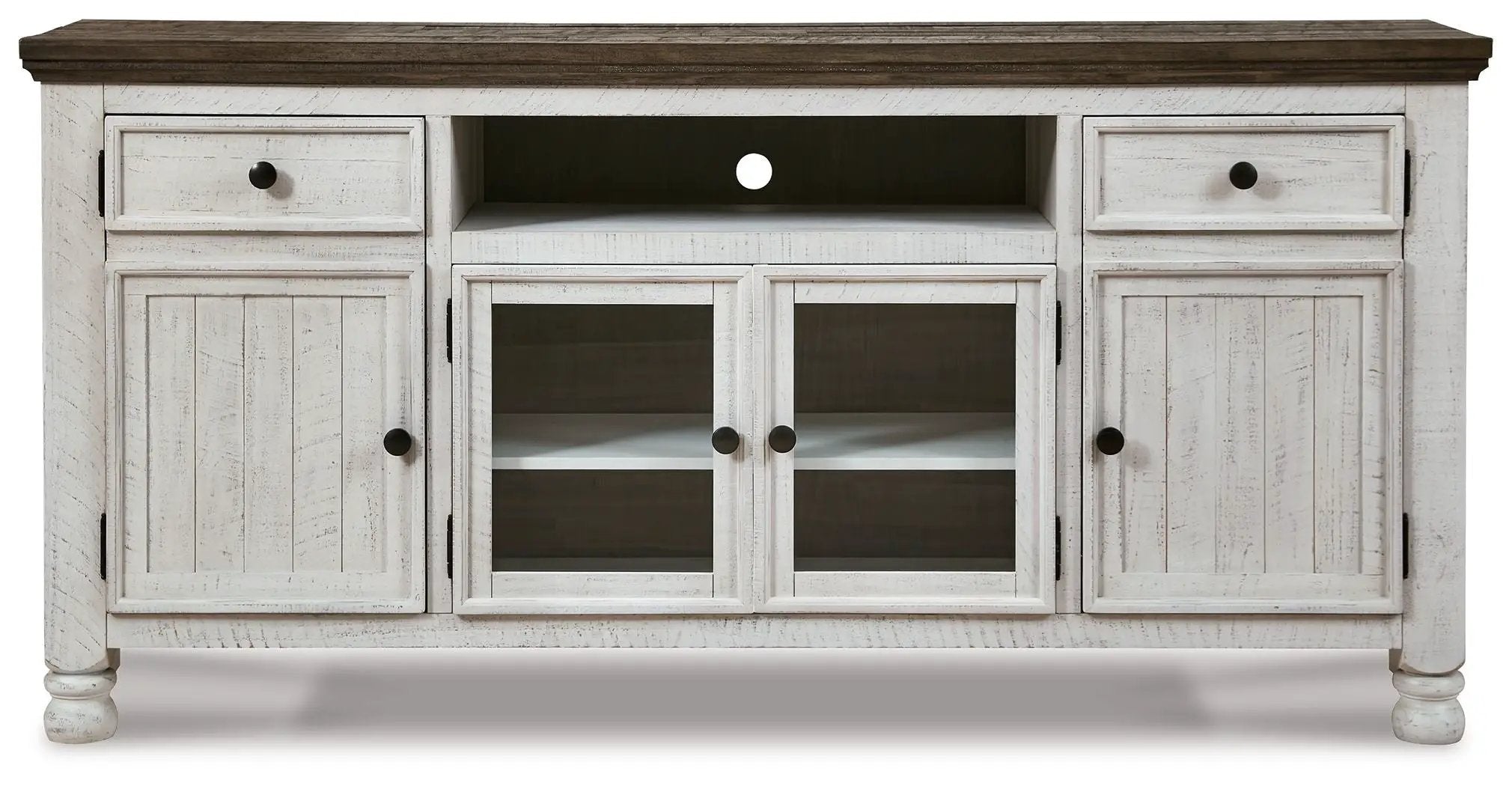Havalance - Extra Large TV Stand - 4 Doors - Brown / Beige by Unique Piece Furniture