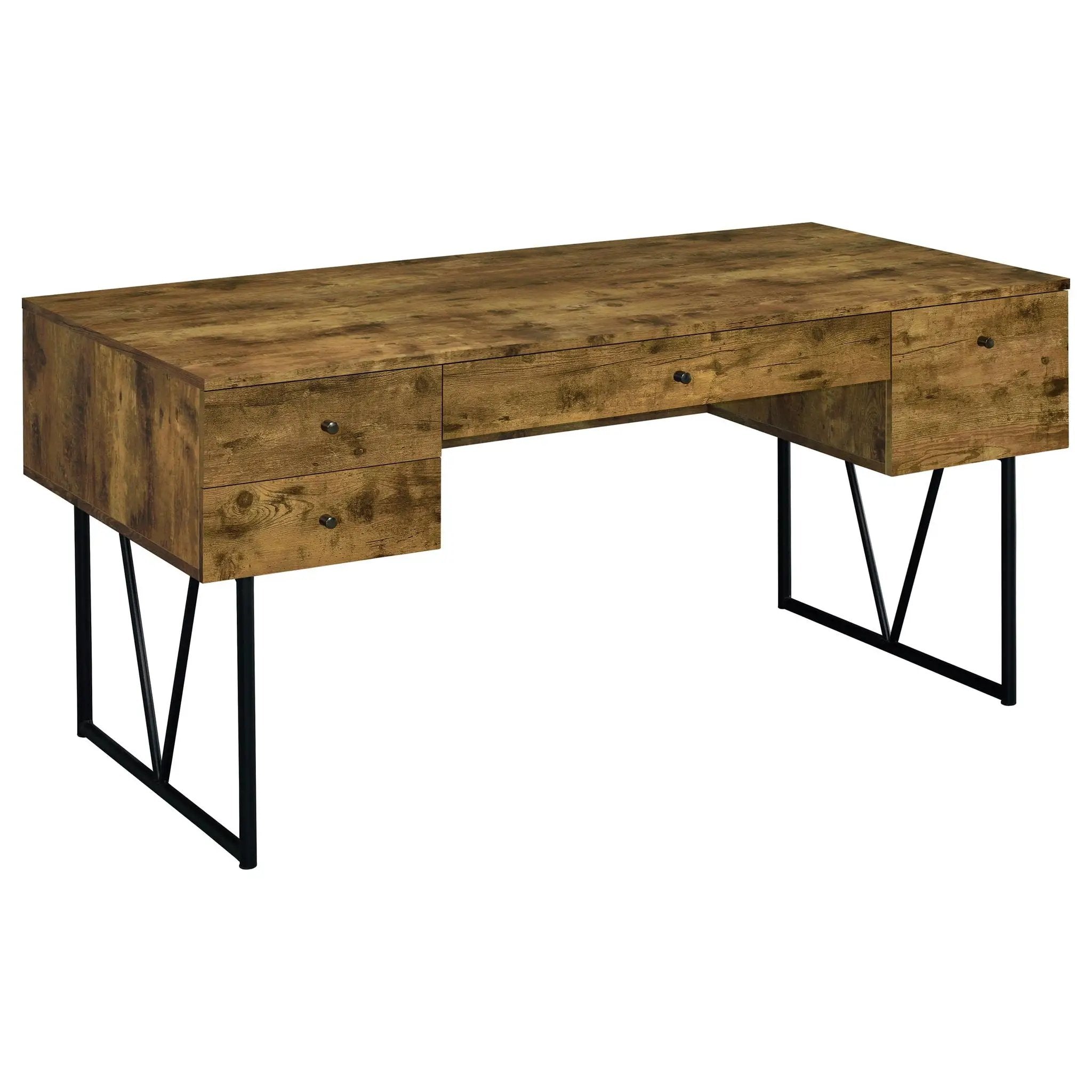 Analiese 63-inch 4-drawer Writing Desk Rustic Nutmeg by Unique Piece Furniture