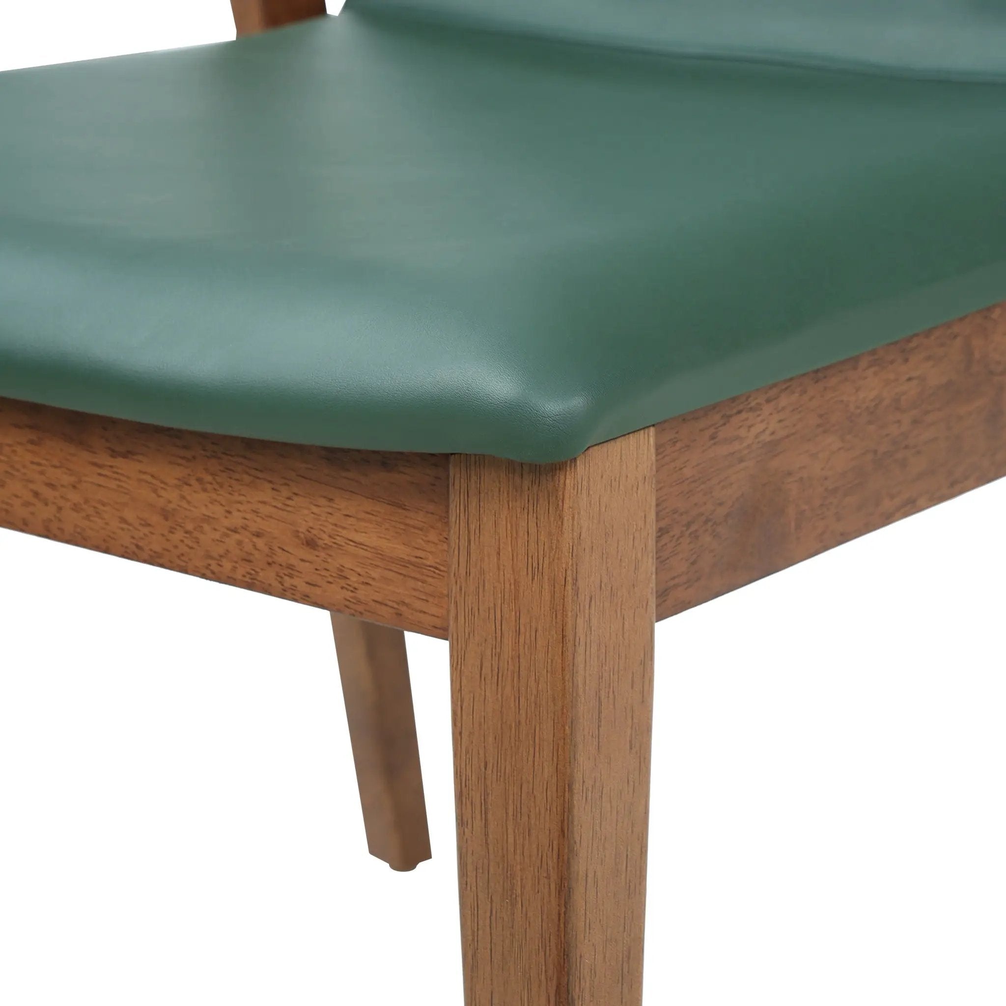 Dining Chairs (Set of 2) - Green / Walnut by HouseOfZazla