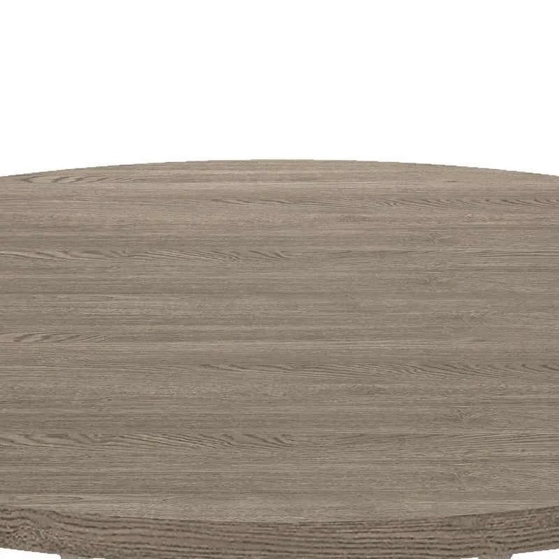Tannen - Round Dining Table - White And Gray