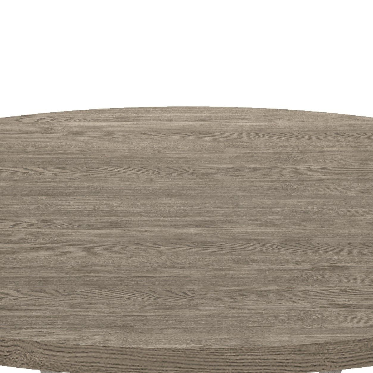Round Dining Table with White Pedestal Base - White and Gray, photo 5 of 5