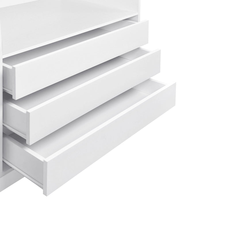Doorless Storage Wardrobe For Dedroom With Shelves And 3 Drawers by HouseOfZazla
