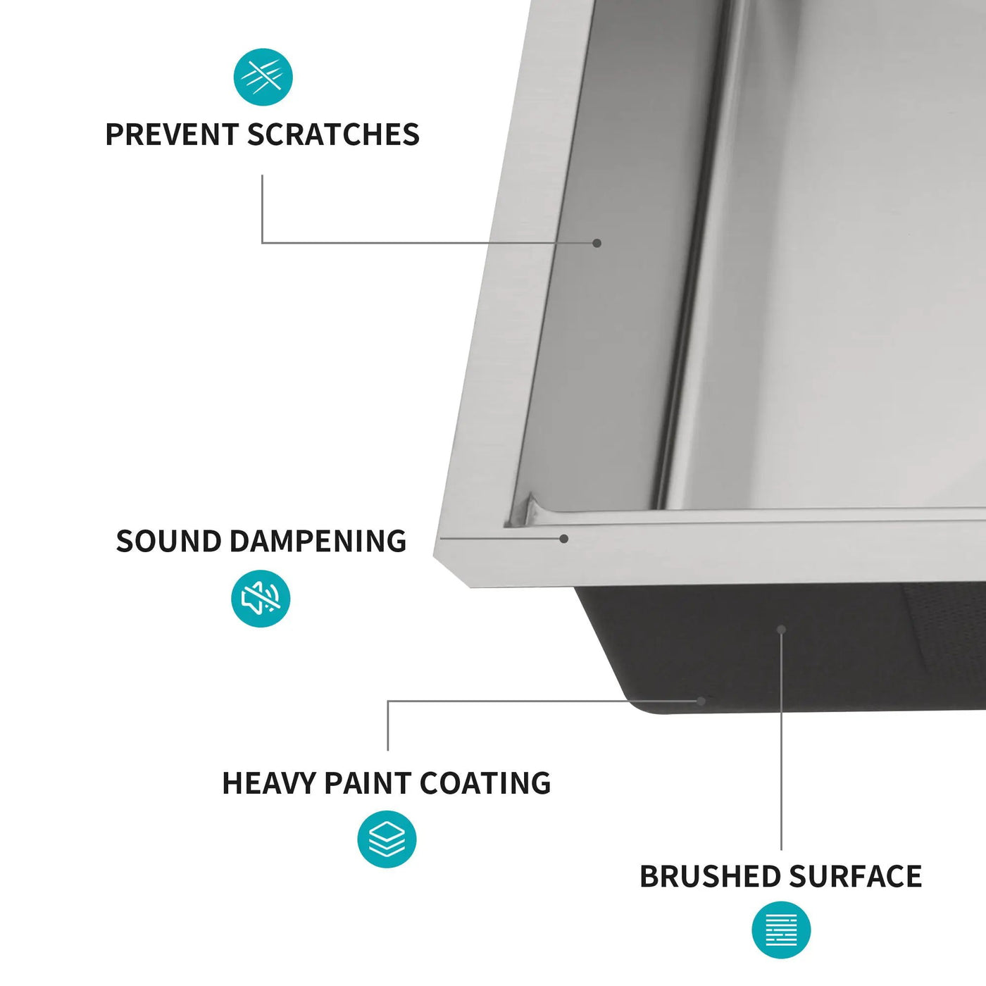 Undermount Workstation Kitchen Sink Stainless Steel Single Bowl by HouseOfZazla