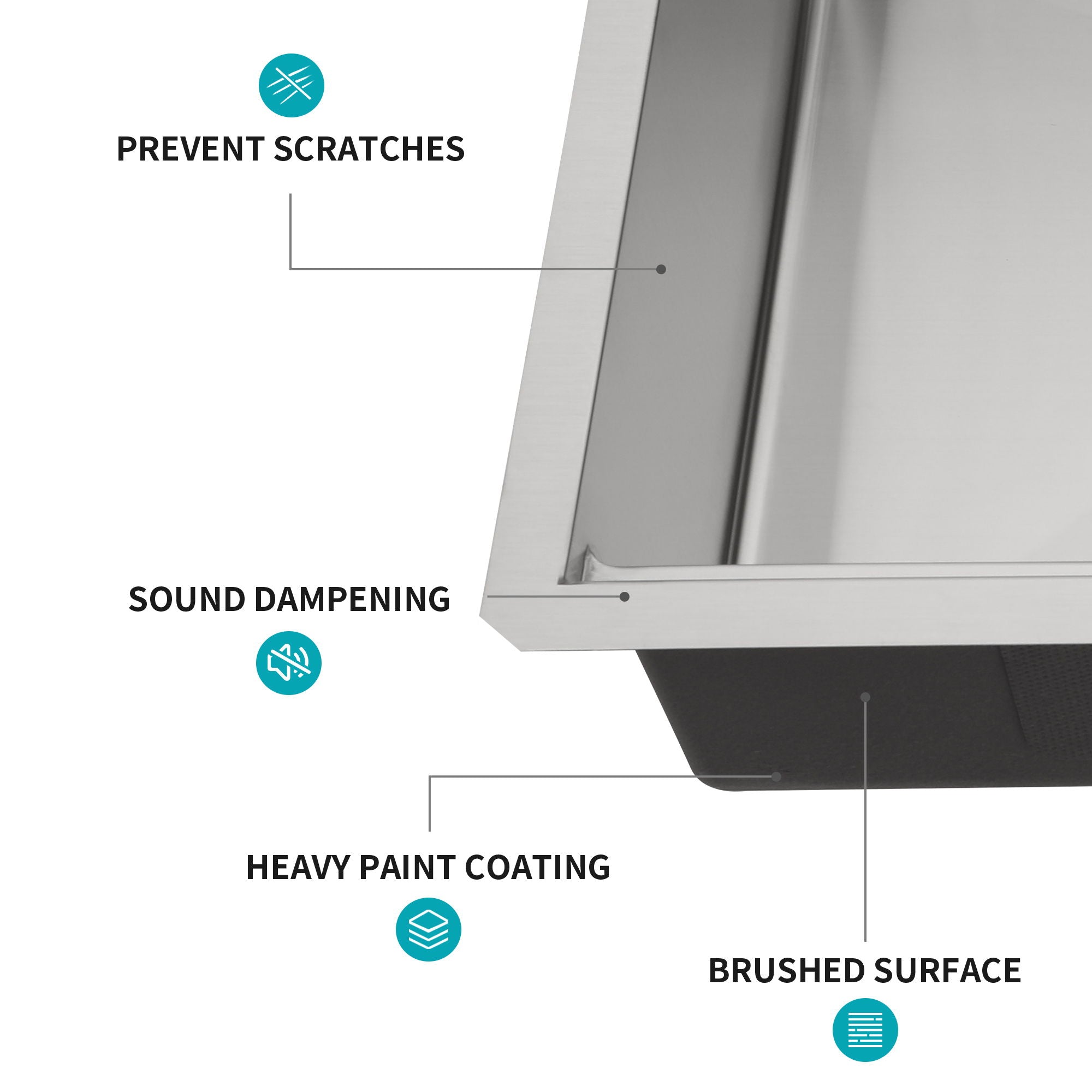 Undermount Workstation Kitchen Sink Stainless Steel Single Bowl by HouseOfZazla