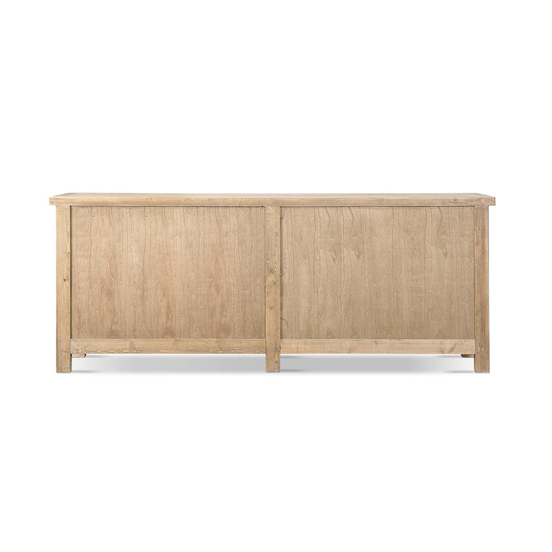 Arden 97" Extra Long Reclaimed Pine Lattice Front Sideboard – Heritage Light, photo 10 of 10