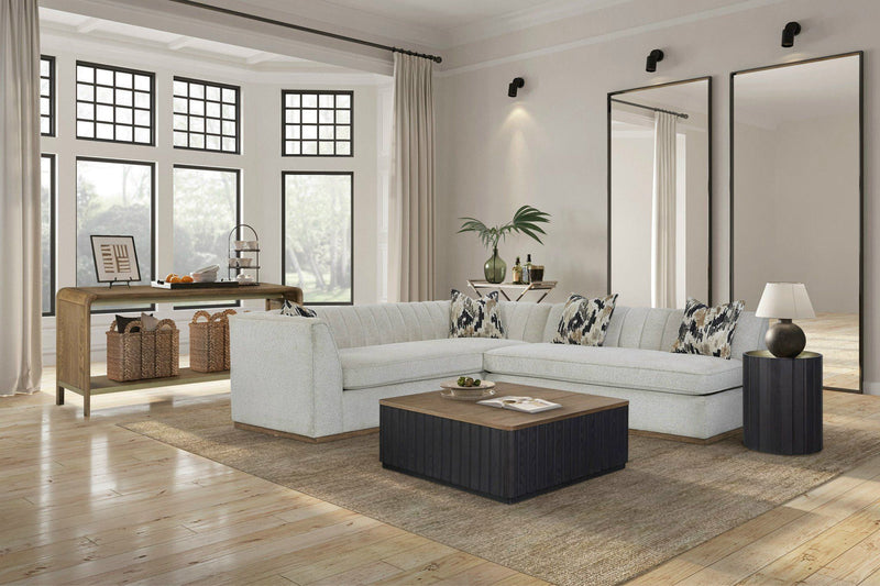 Off White Channel Sofa with Dacron Foam Cushions, photo 5 of 5