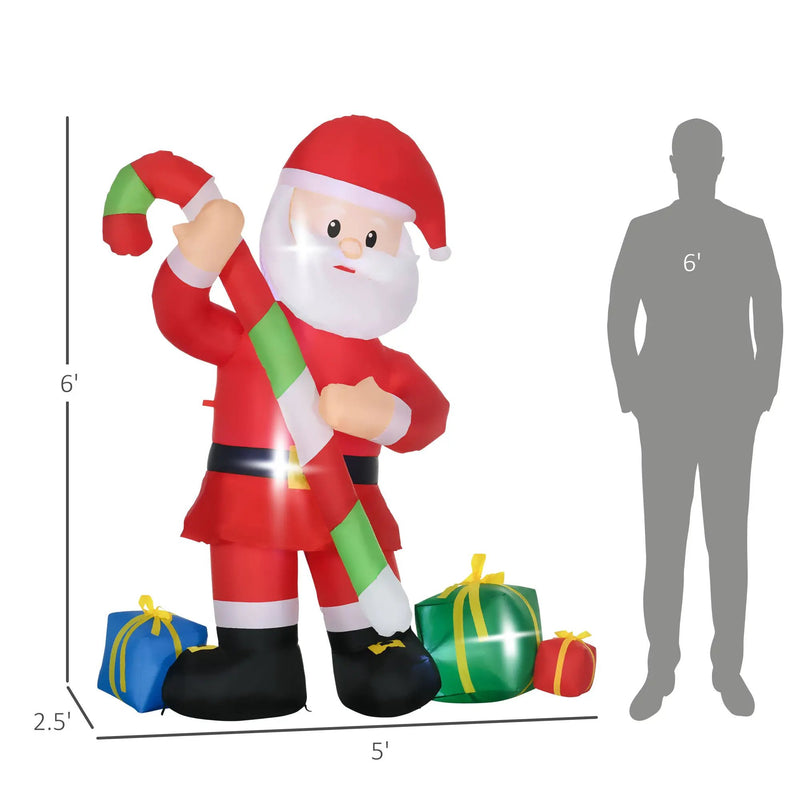 HOMCOM 6ft Christmas Inflatables Outdoor Decorations by HouseOfZazla