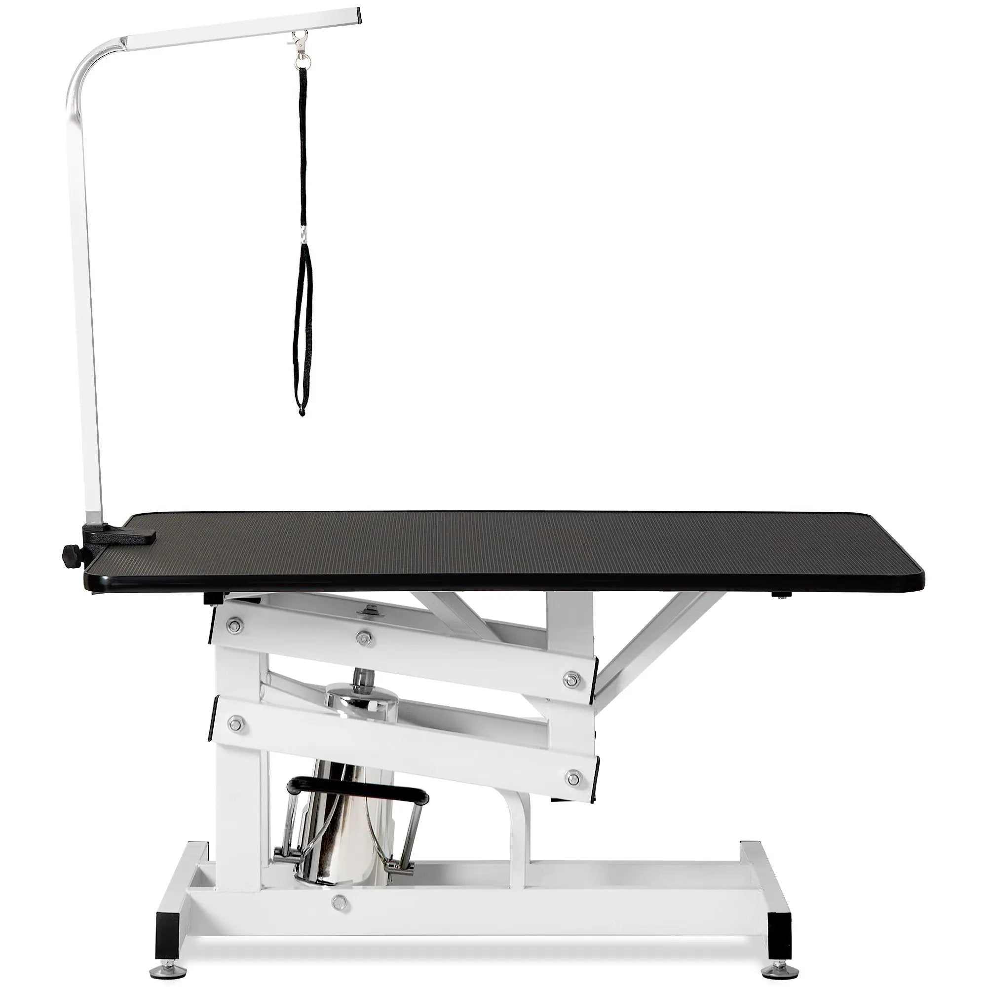 Hydraulic Dog Pet Grooming Table Heavy Duty Big Size Z-Lift Pet Grooming Table - Black / White by HouseOfZazla