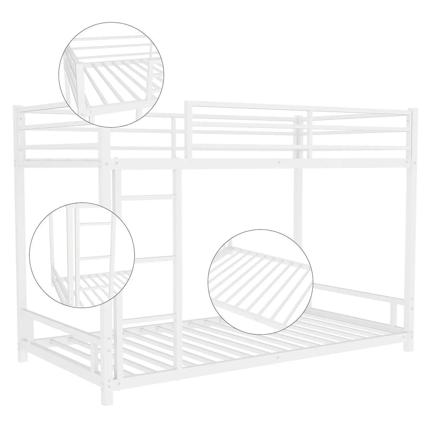 Bunk Bed With Noise Reduction And Safety Guardrail by HouseOfZazla