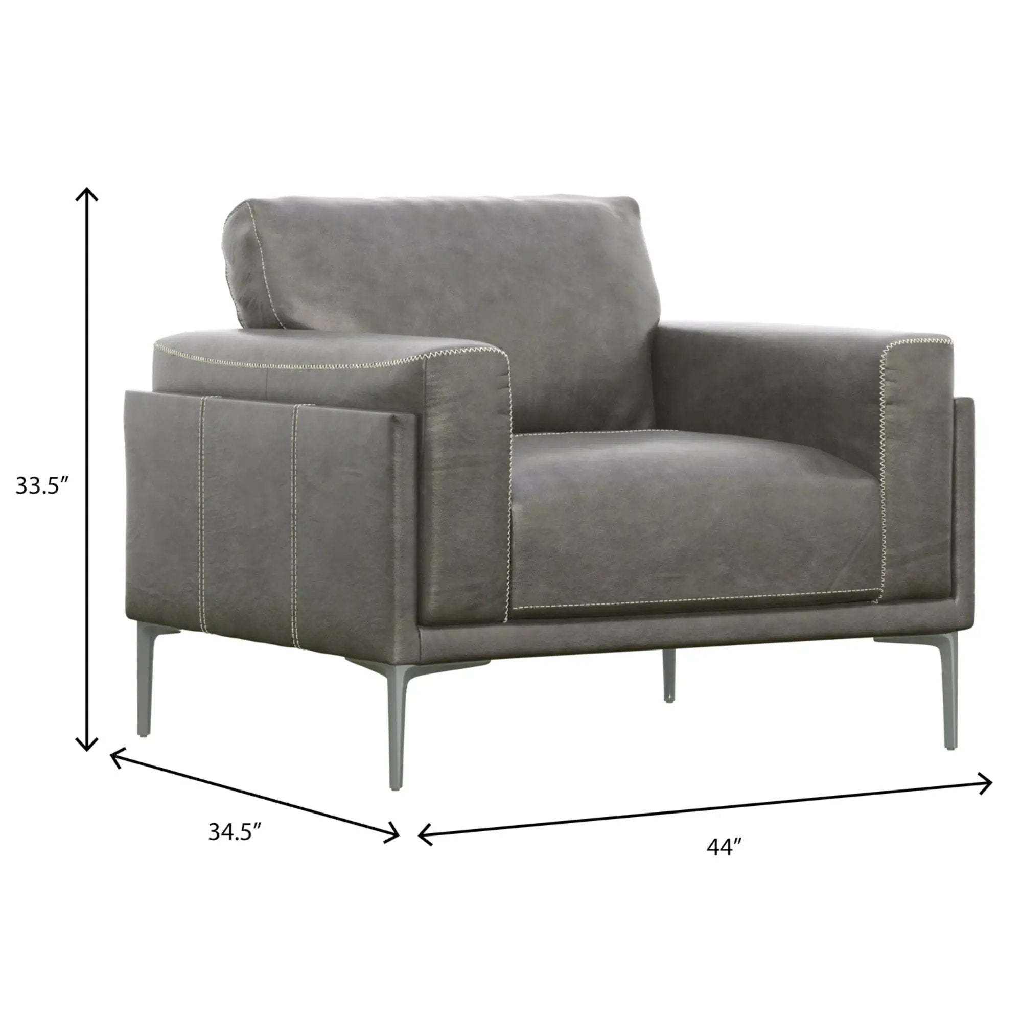 Transitional Fabric Chair - Dark Gray by HouseOfZazla