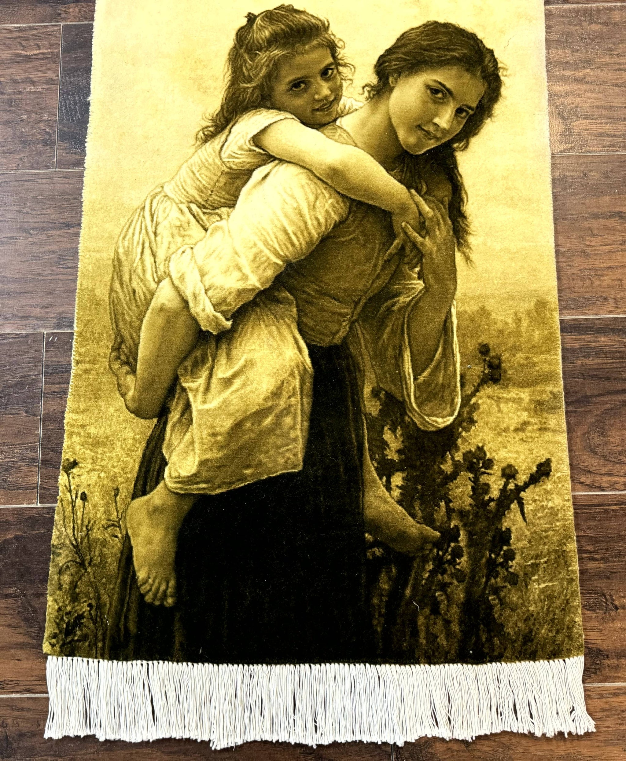 Persian Pictorial Rug 2x3, Very Fine 380 KPSI, Persian Tabriz Rug by Jewel Rugs