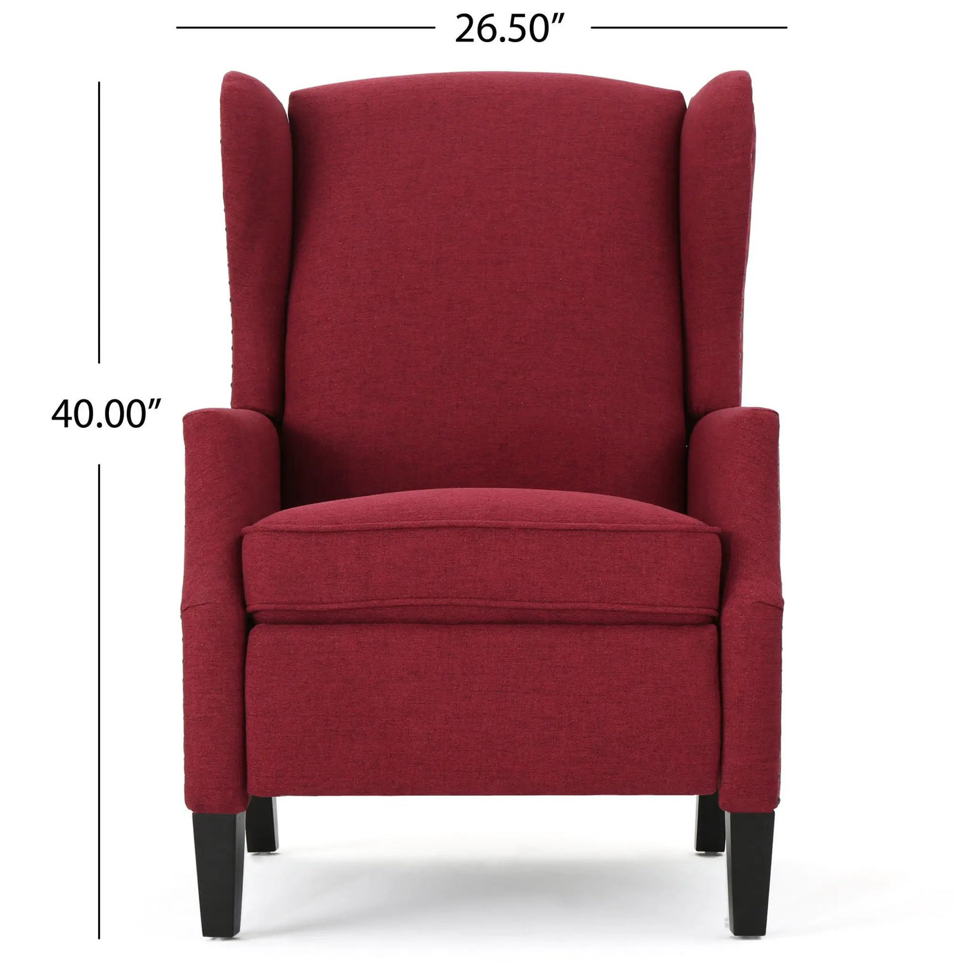 Westeros Wing Back Fabric Upholstered Recliner by Unique Piece Furniture