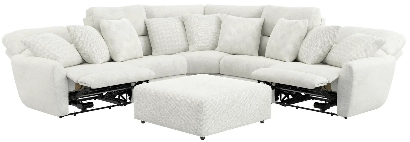 Majesty - Deep Seating Power Reclining Sectional And Ottoman by Unique Piece Furniture