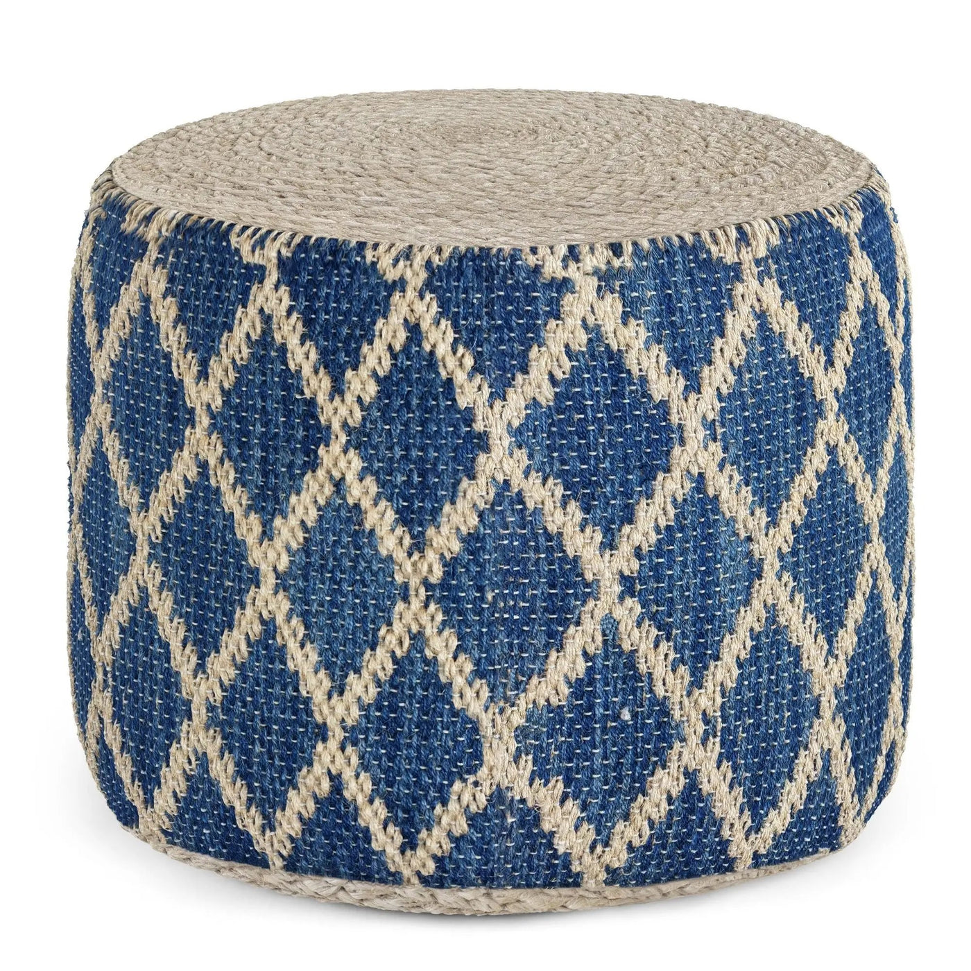Edgeley - Handcrafted Round Pouf by HouseOfZazla