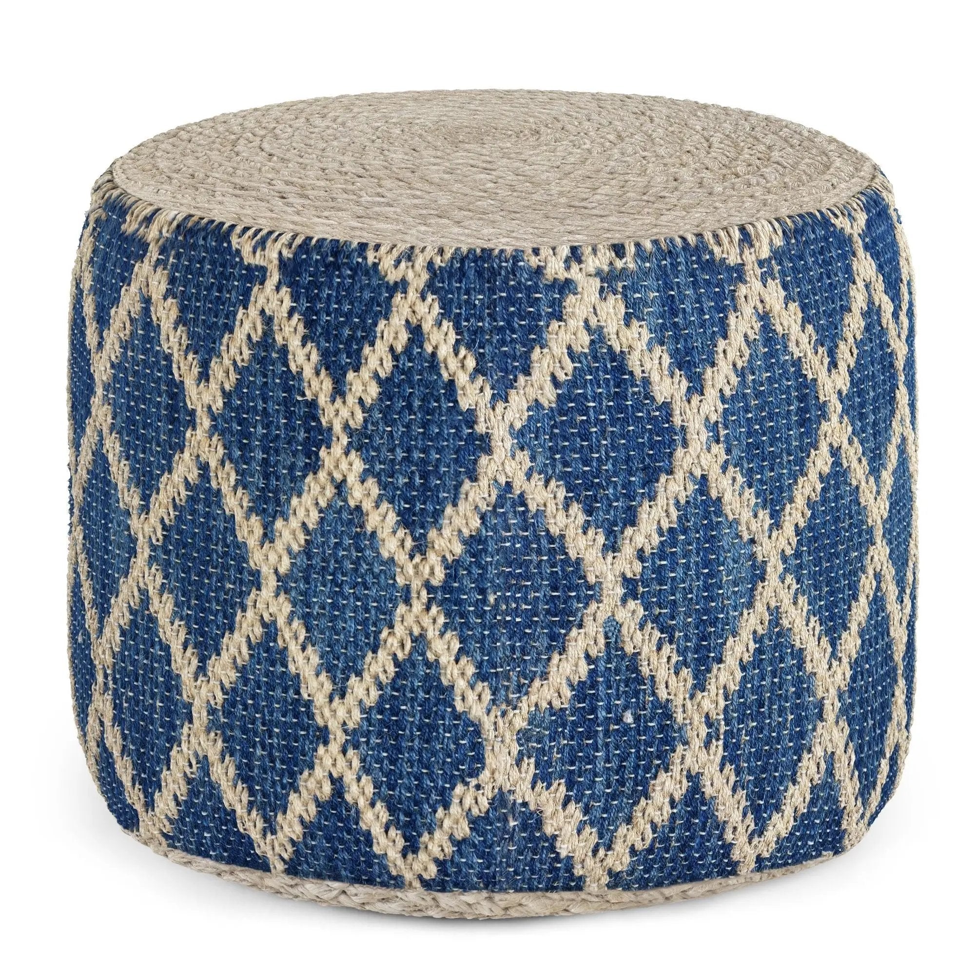 Edgeley - Handcrafted Round Pouf by HouseOfZazla