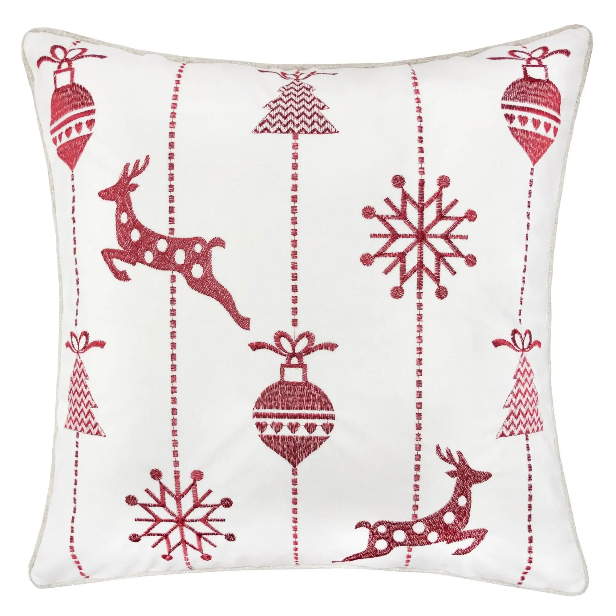 White Christmas Throw Pillow 20x20 by HouseOfZazla