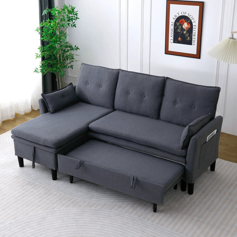 L-Shaped Reversible Chaise Sectional Sofa With Storage by HouseOfZazla