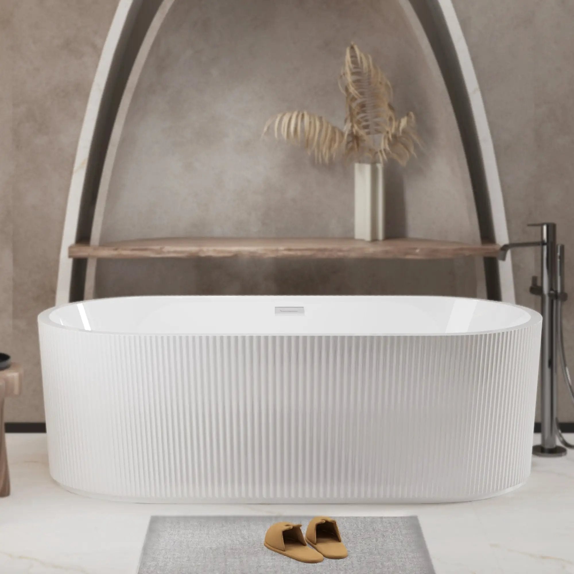 Linear Freestanding Soaker Tub