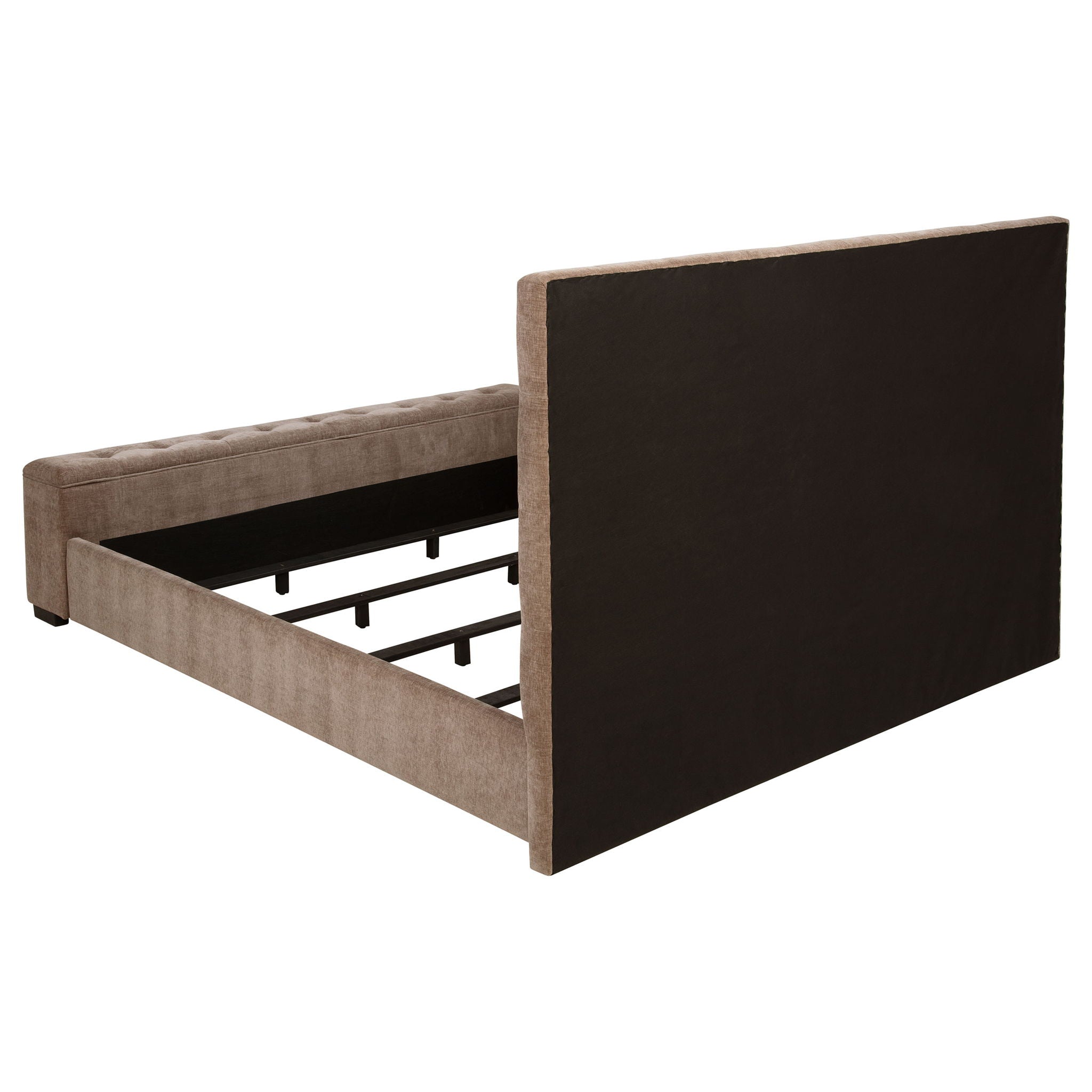 Senna Upholstered Queen Audio Flame Visualizer Bed Brown by Unique Piece Furniture