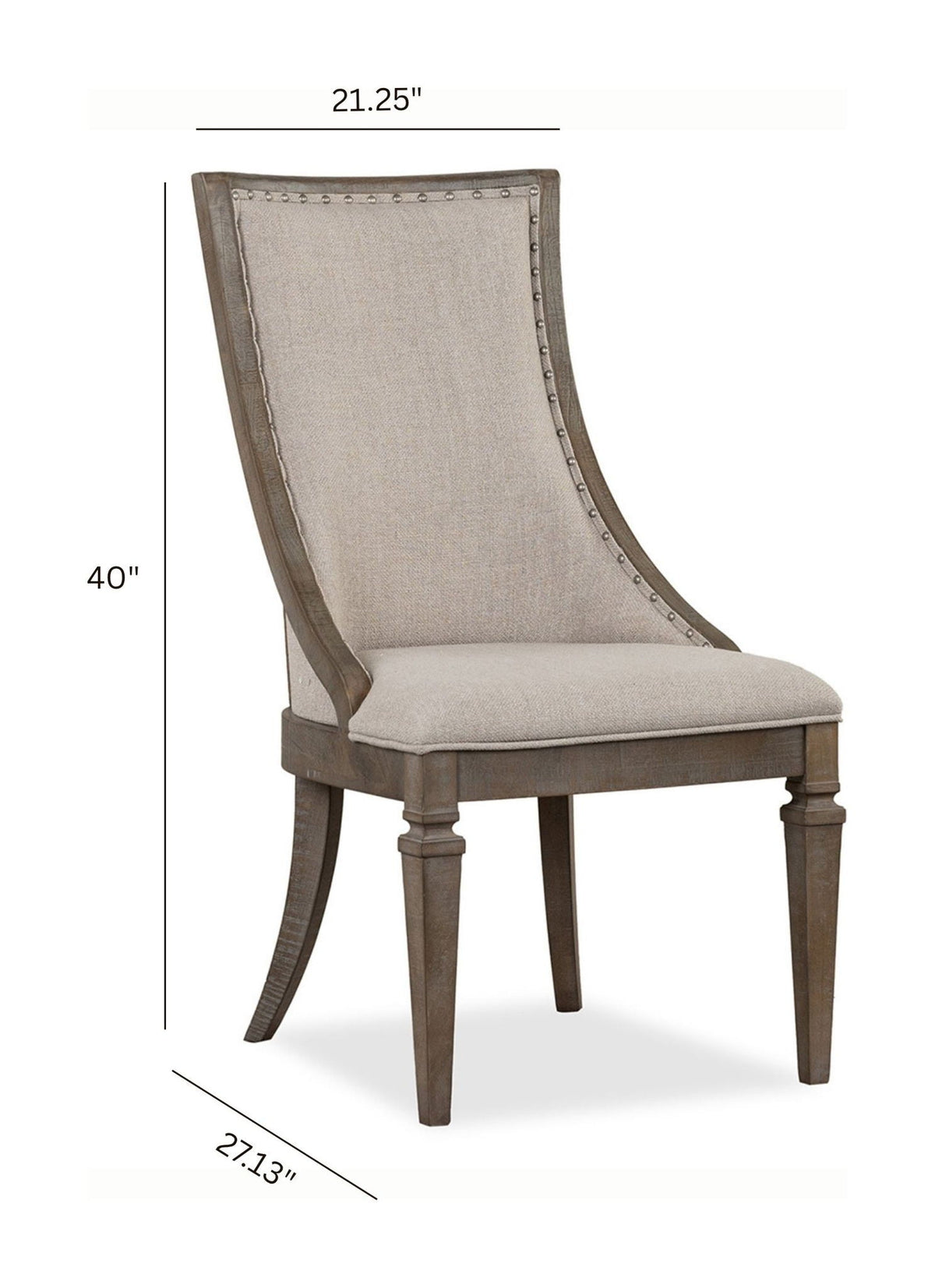 Lancaster - Dining Arm Chair With Upholstered Seat & Back (Set of 2) - Dovetail Gray, photo 6 of 7