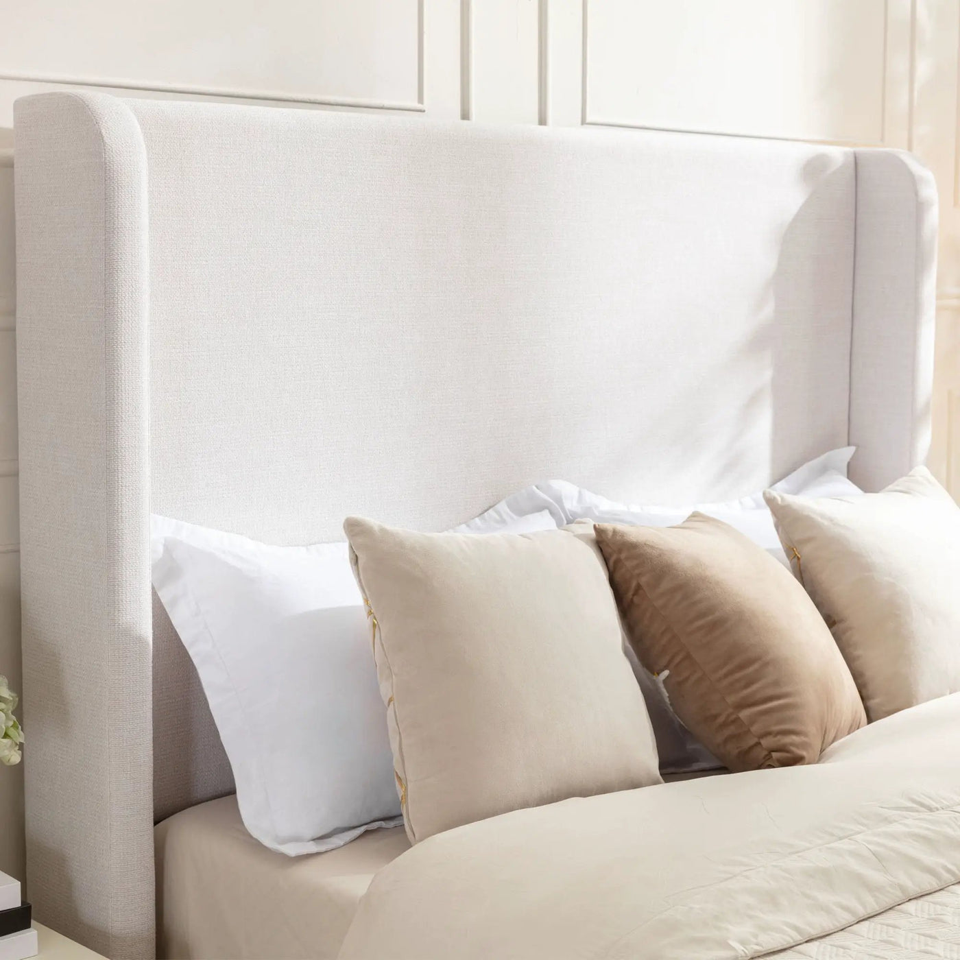 Hayden - Upholstered Wingback Bed With Tall Headboard by Unique Piece Furniture