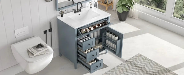30-Inch Bathroom Vanity with Storage, photo 2 of 10