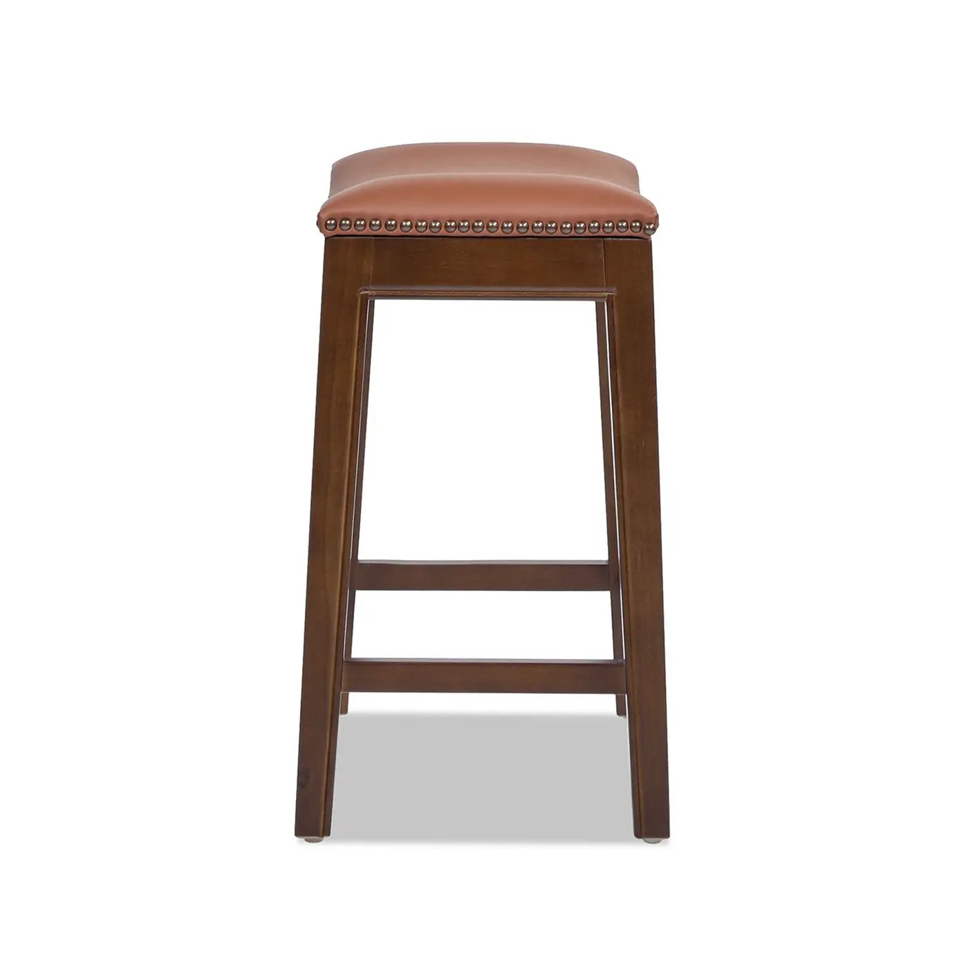 Barlow - Backless Saddle Counter Stool - Brown by HouseOfZazla